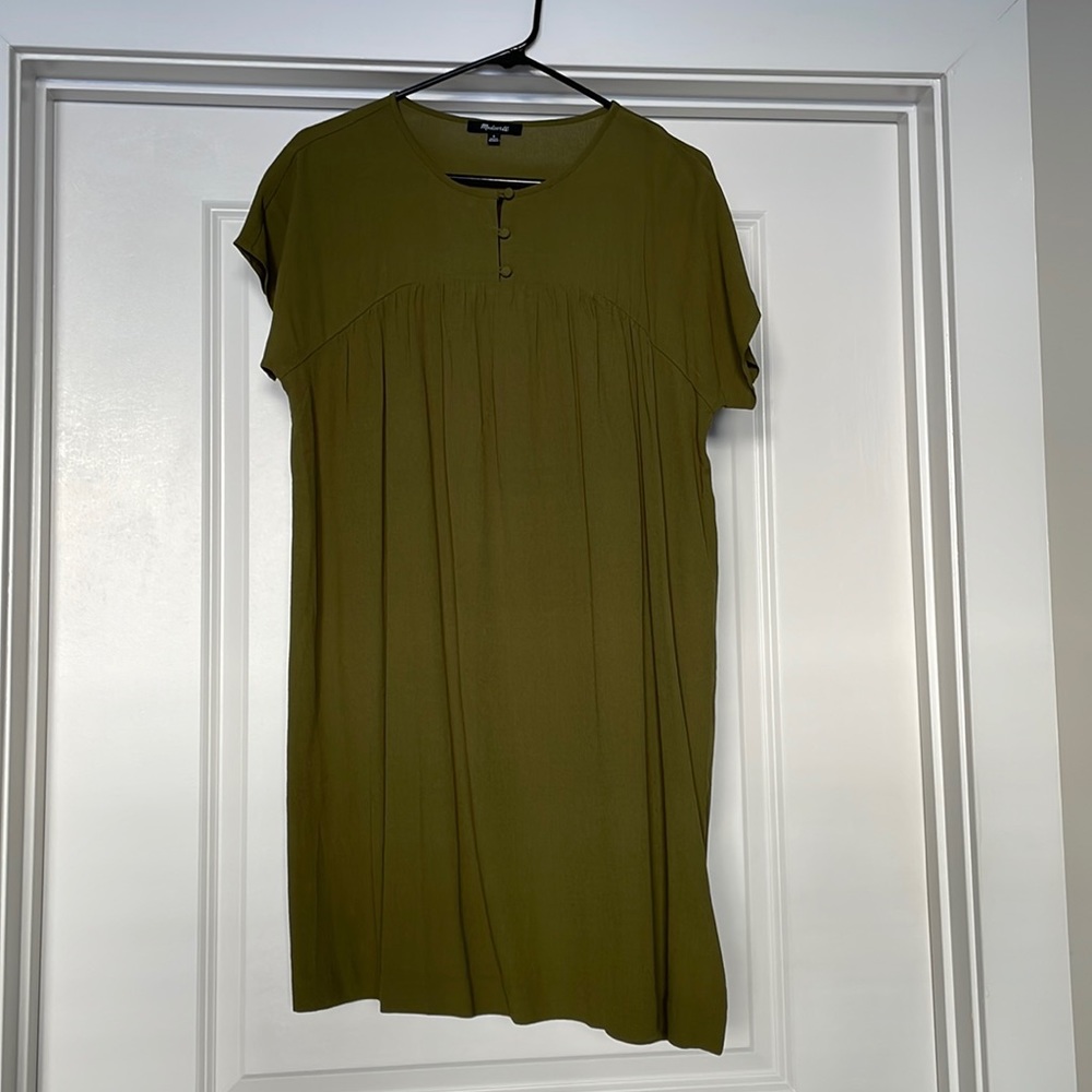 Madewell Green Shift Dress